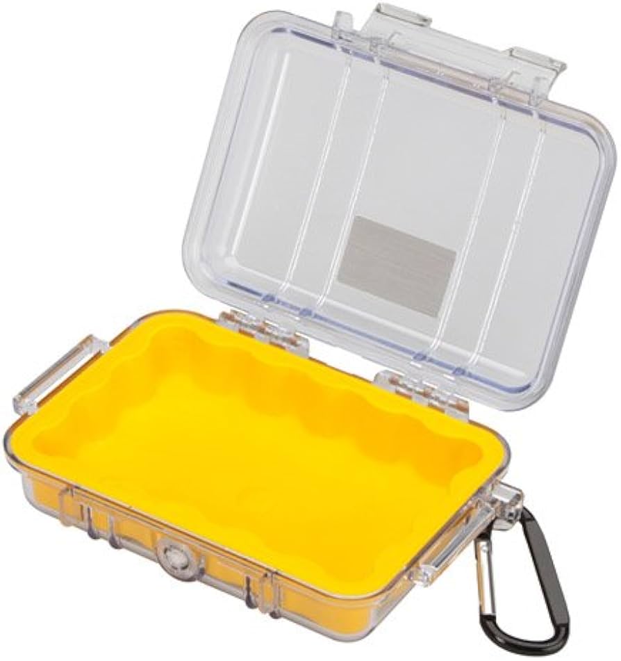 Amazon.com: Pelican 1020 Micro Case (Yellow/Clear) : Sports & Outdoors
